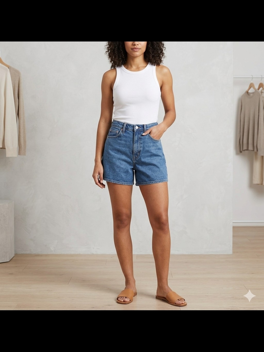 Universal Thread Classic Blue High-Rise Denim Shorts